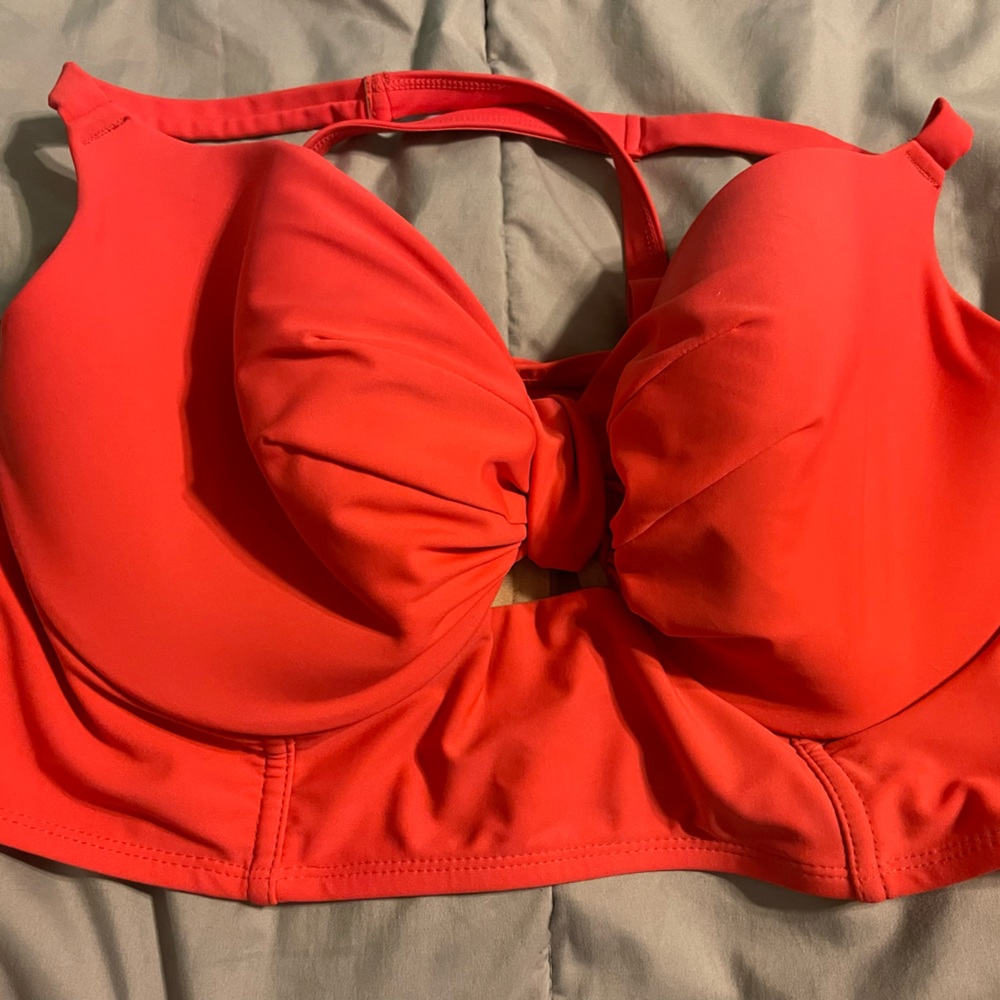 Coral swim top